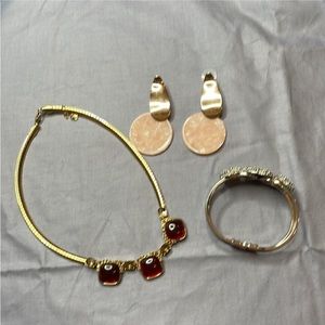 Bracelet, pins, rings, earrings, necklaces